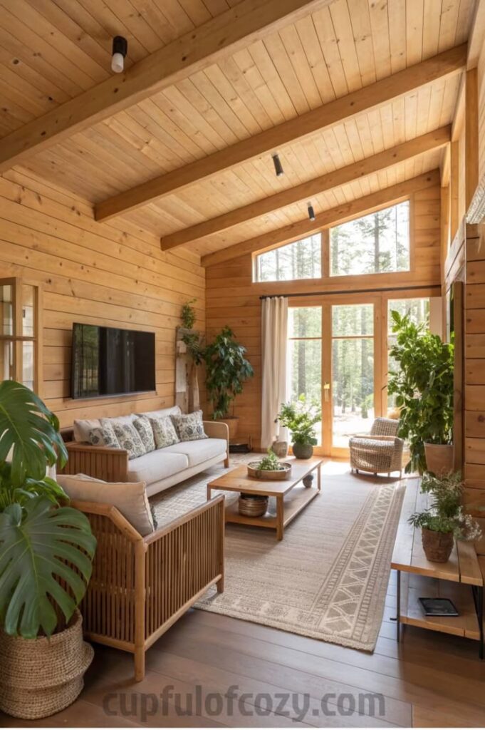 11 genius layout ideas to brighten a narrow wooden living room