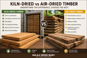 Kiln-dried vs air-dried timber comparison