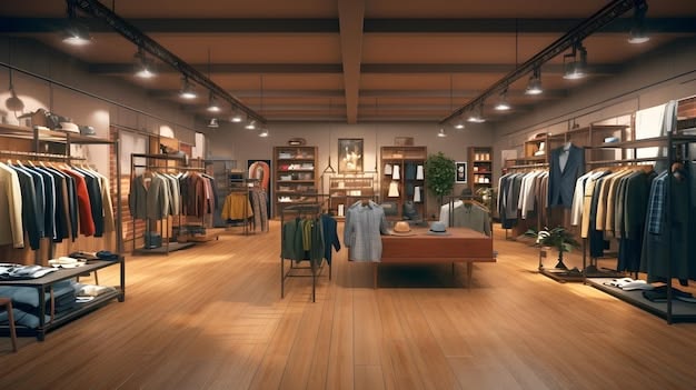 modern clothing store interior design outlet premium ai generated image